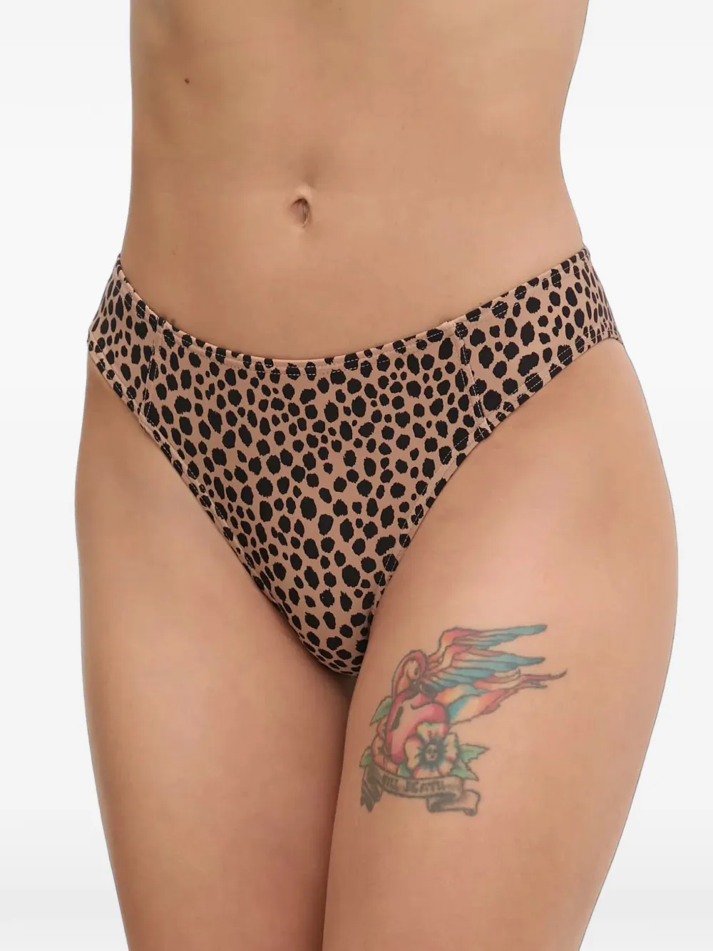 Michael Kors leopard-print bikini bottoms Beige