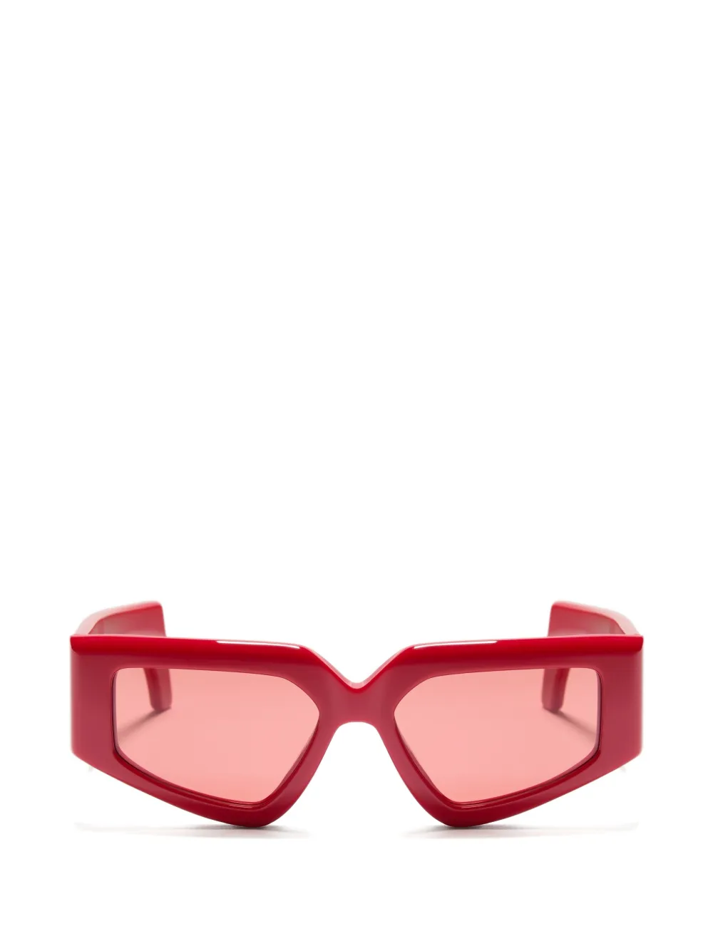 VALENTINO GARAVANI EYEWEAR Occhiali geometrici in acetato - Rosso