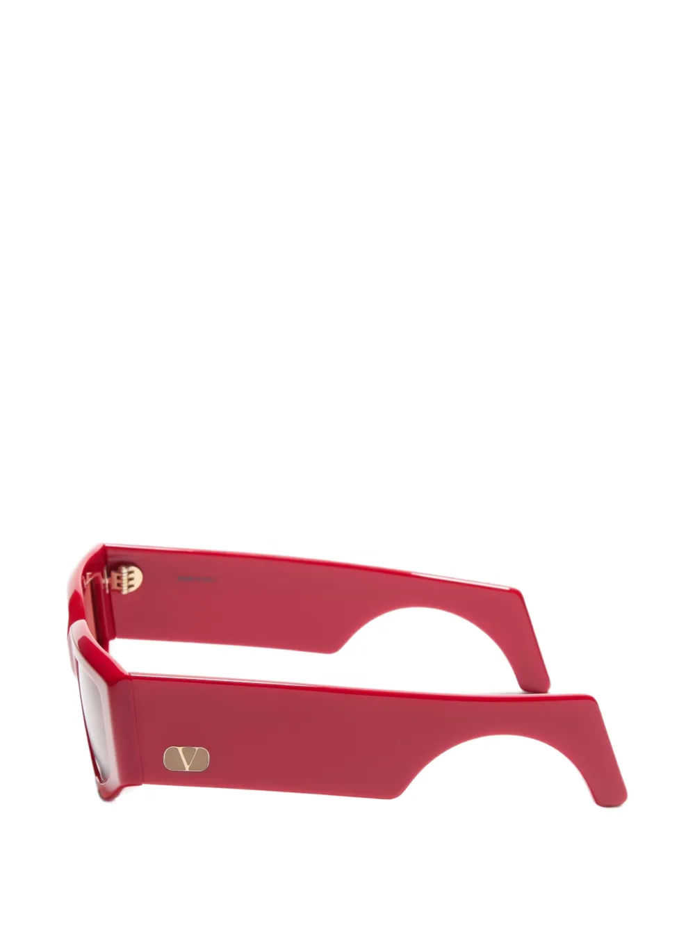 VALENTINO GARAVANI EYEWEAR Acetaat bril met geometrisch montuur Rood