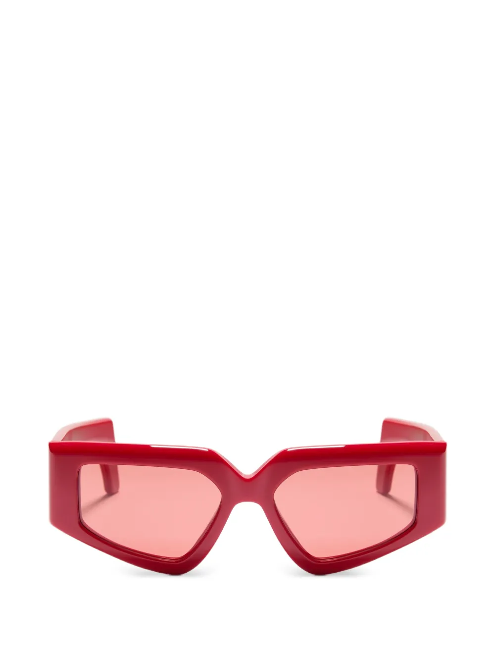 VALENTINO GARAVANI EYEWEAR Occhiali geometrici in acetato - Rosso