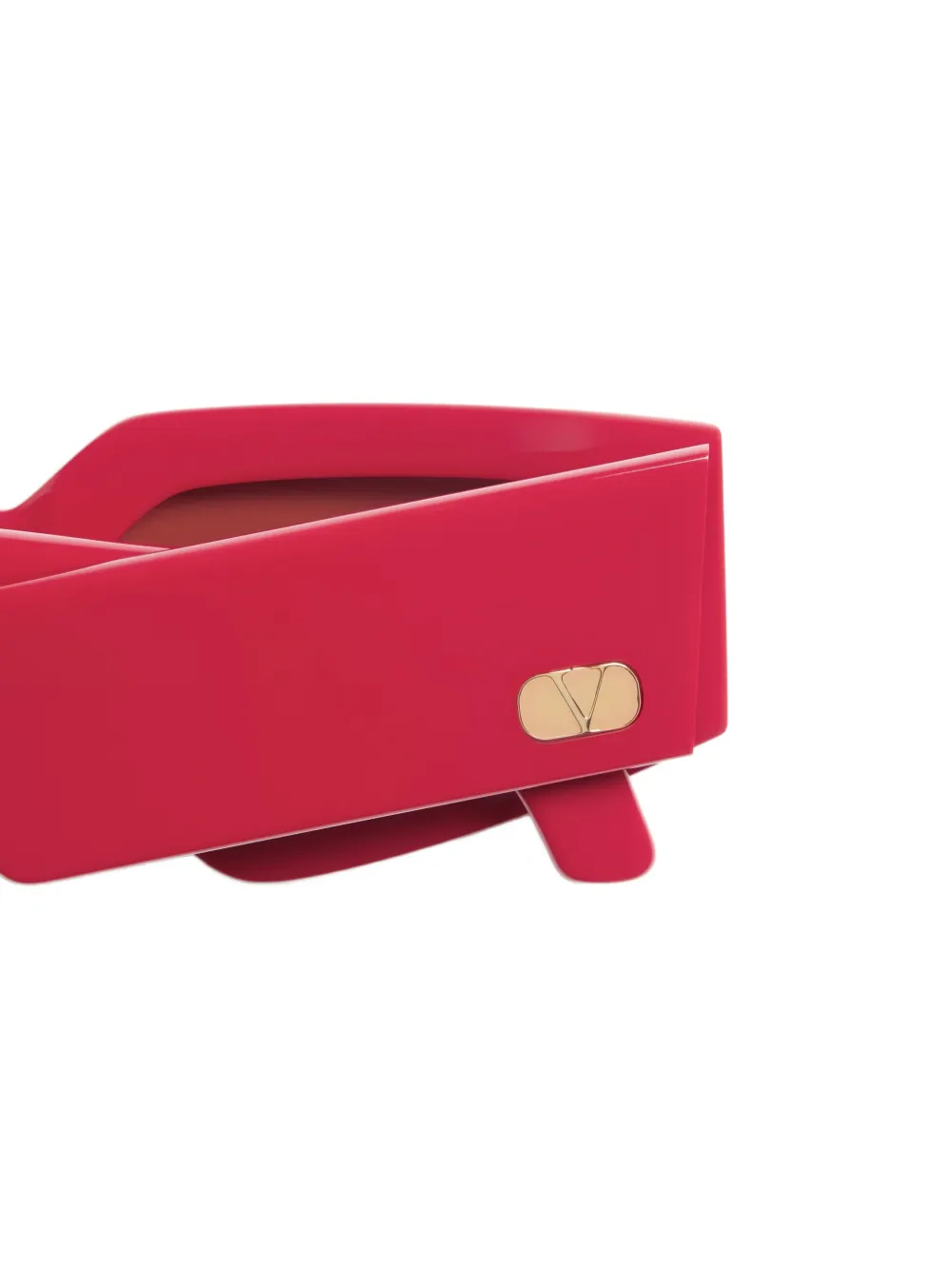 VALENTINO GARAVANI EYEWEAR Acetaat bril met geometrisch montuur Rood