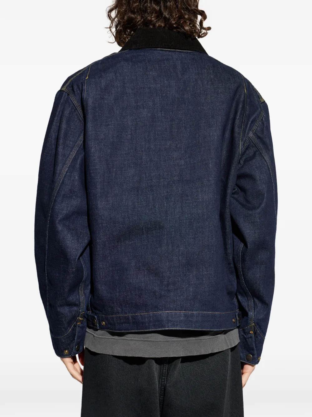 Carhartt WIP Jas met ribfluwelen kraag Blauw