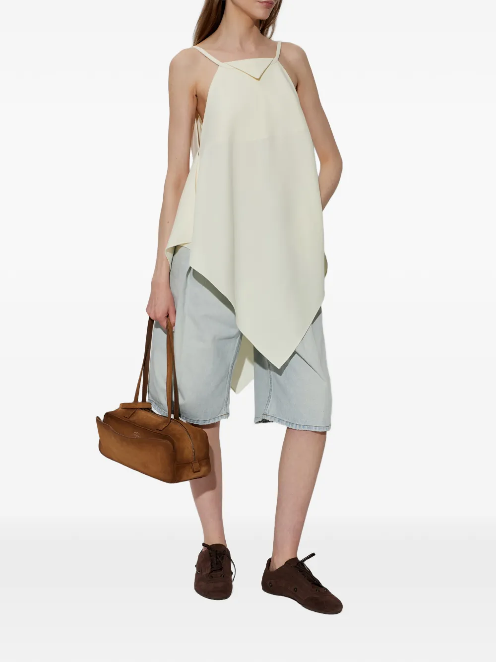 Balenciaga City leren sneakers met studs Bruin