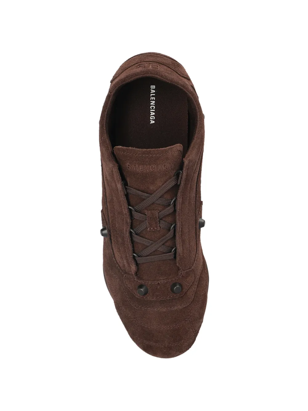 Balenciaga City leren sneakers met studs Bruin