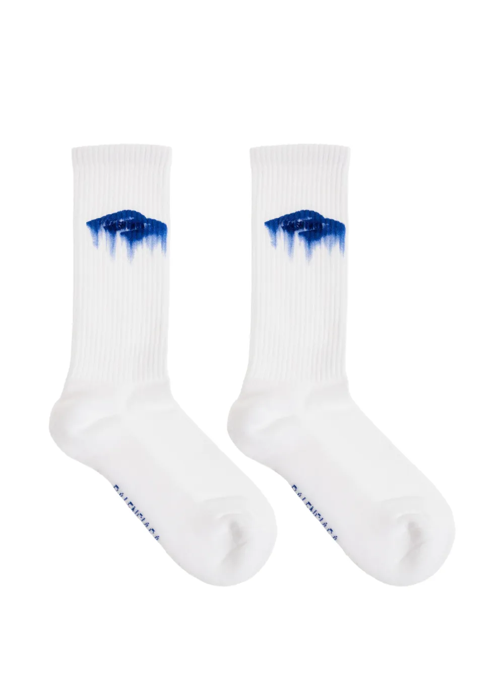 Balenciaga logo socks - Bianco