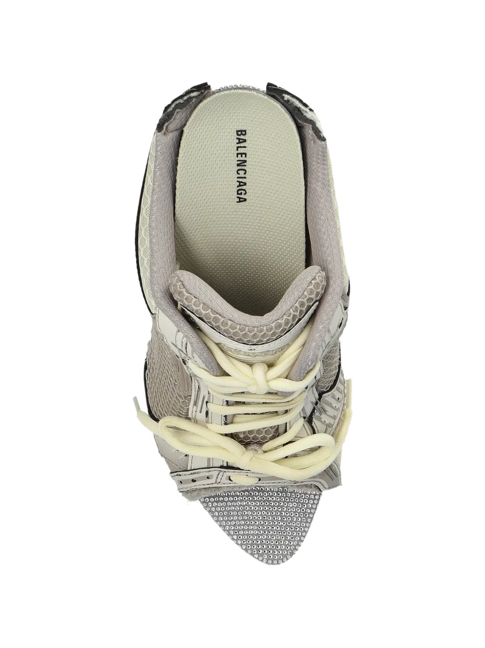 Balenciaga Sneakers met mesh vlak Zilver