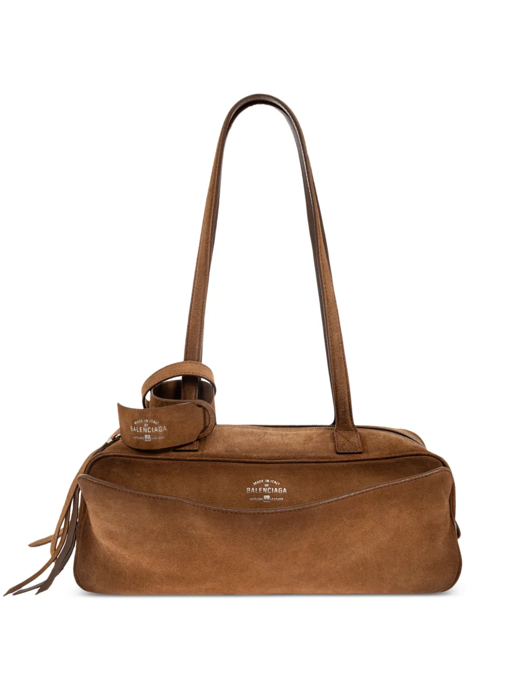 Balenciaga Carrie leather tote bag - Marrone