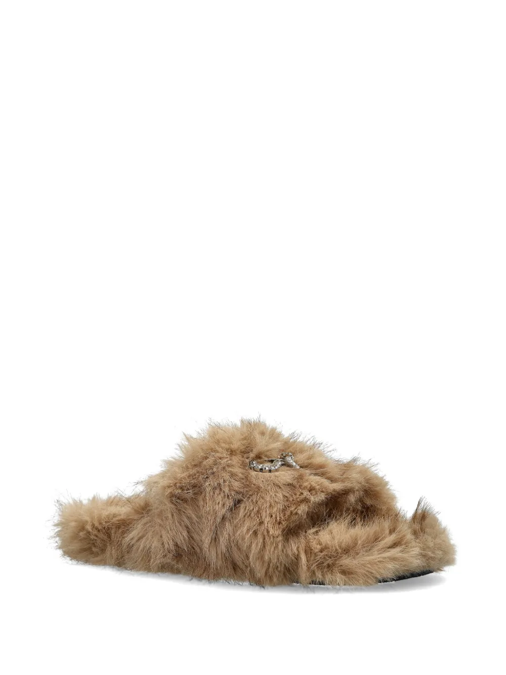 Balenciaga Furry slippers Beige