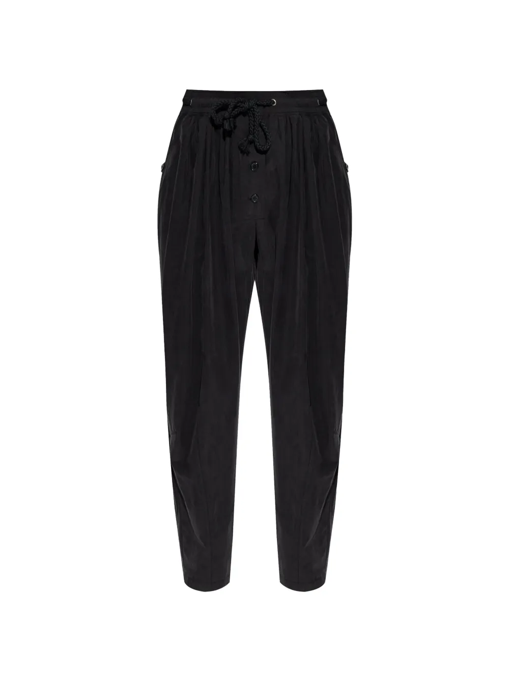 ISABEL MARANT drawstring pleated trousers - Nero