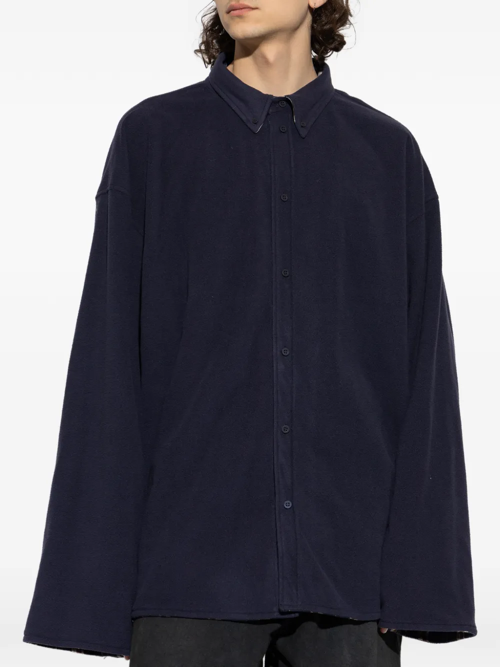 Balenciaga Omkeerbaar geruit overhemd Blauw