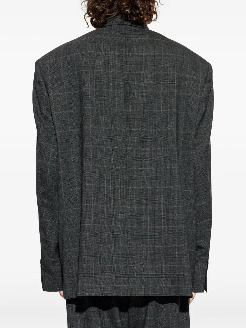 Balenciaga Geruit jacket Grijs