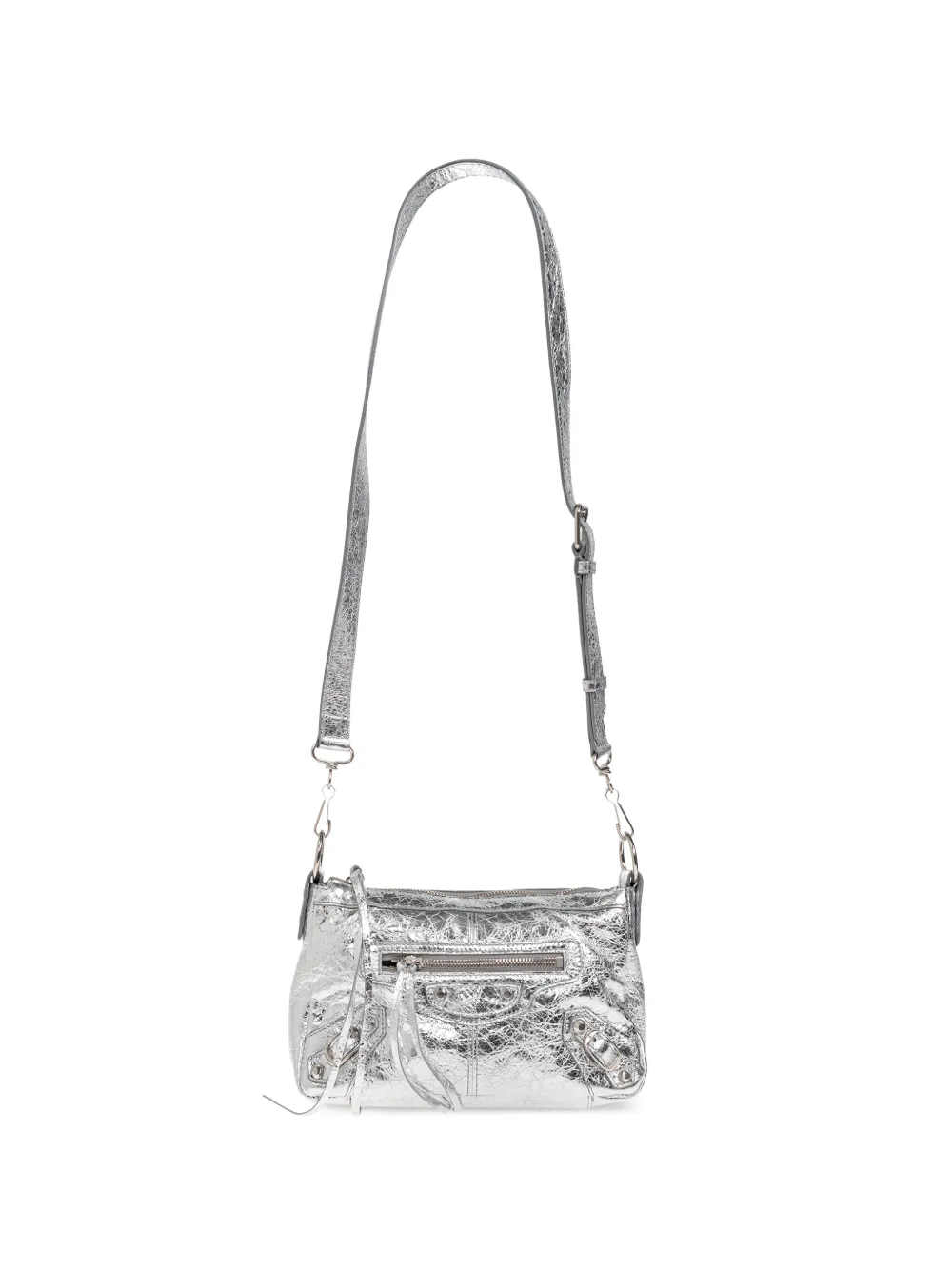 Balenciaga mini Le City wrinkled-effect shoulder bag - Silver