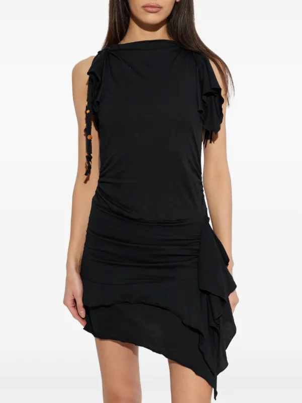 Isabel Marant - Black Janick Ruffled Mini Dress for Women - size 40 FR - 24S