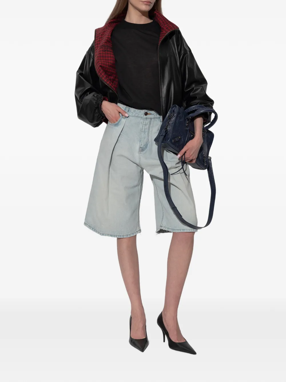  Balenciaga Pleated Shorts - Blue 