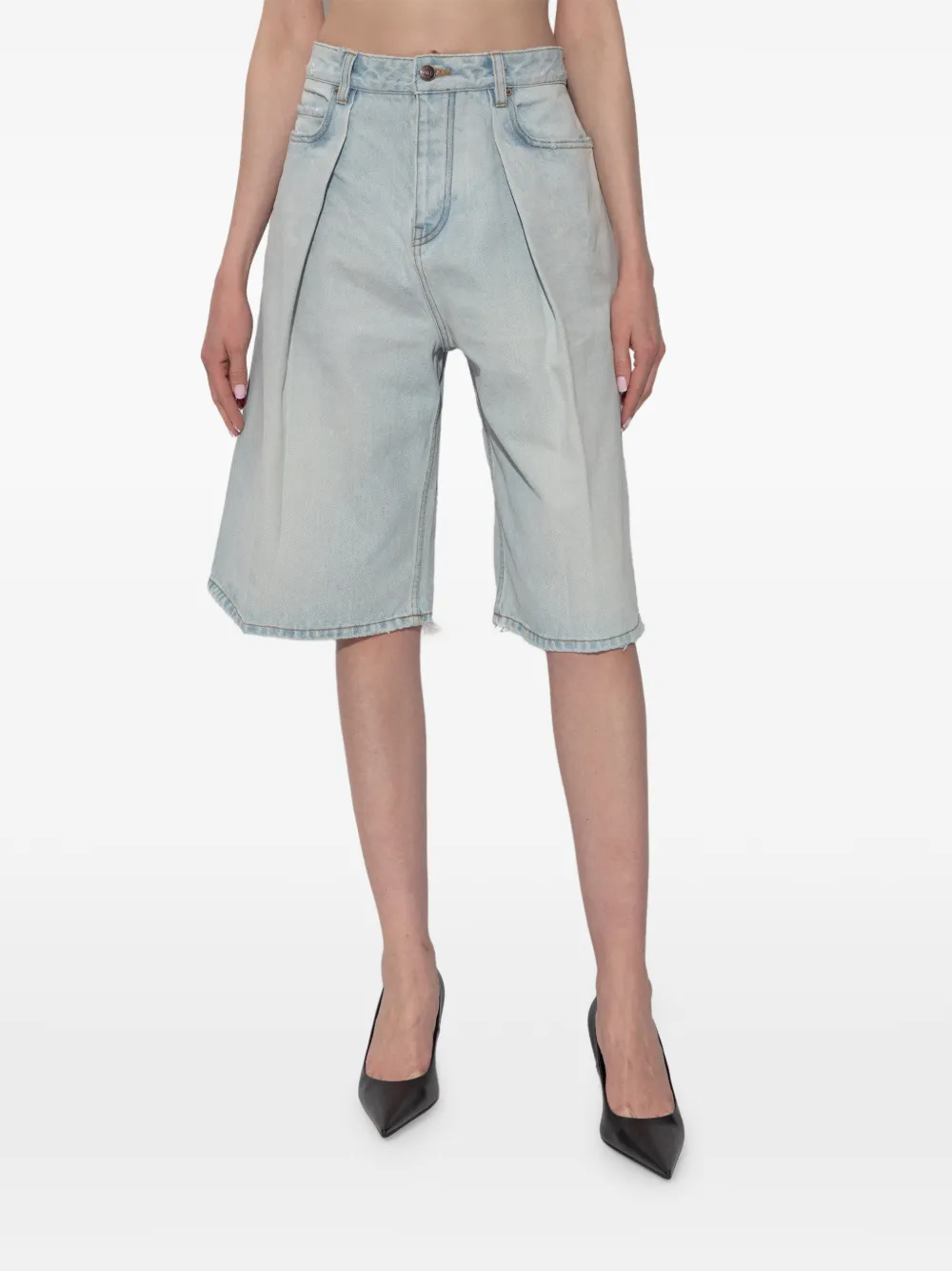  Balenciaga Pleated Shorts - Blue 