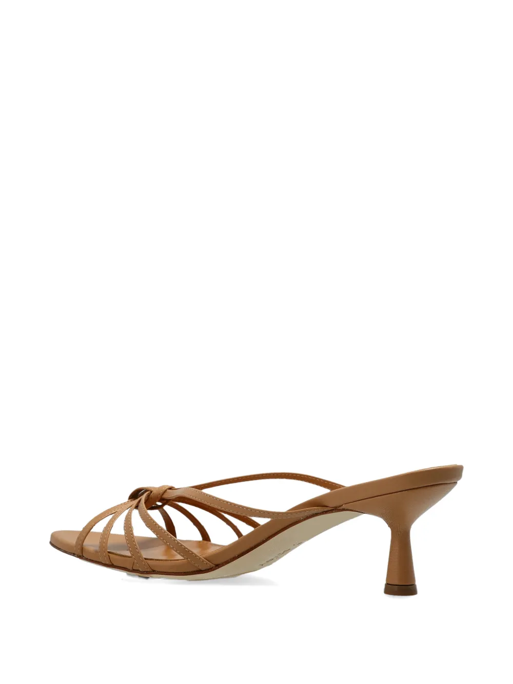 Aeyde nappa leather heeled mules Beige