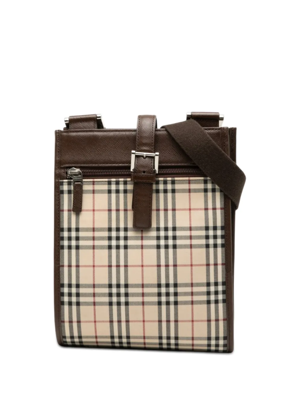 Burberry Pre-Owned 2000-2017 House Check Canvas crossbody bag - Braun