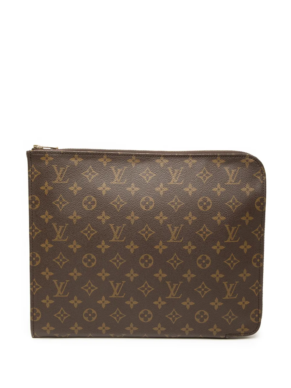 Louis Vuitton Pre-Owned 1990 Monogram Poche Documents Portfolio 30 clutch bag - Marrone