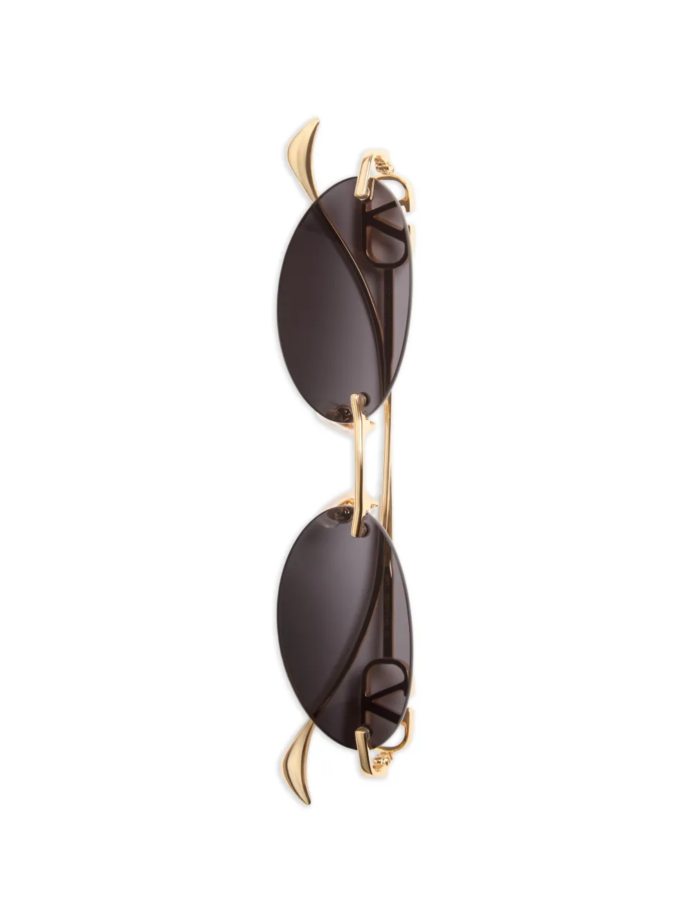 VALENTINO GARAVANI EYEWEAR Bril met metalen geometrisch montuur Goud