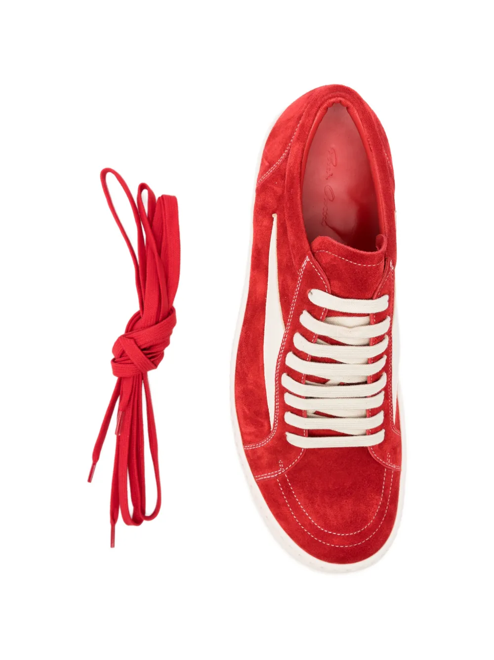 Rick Owens Sneakers met contrasterend vlak Rood
