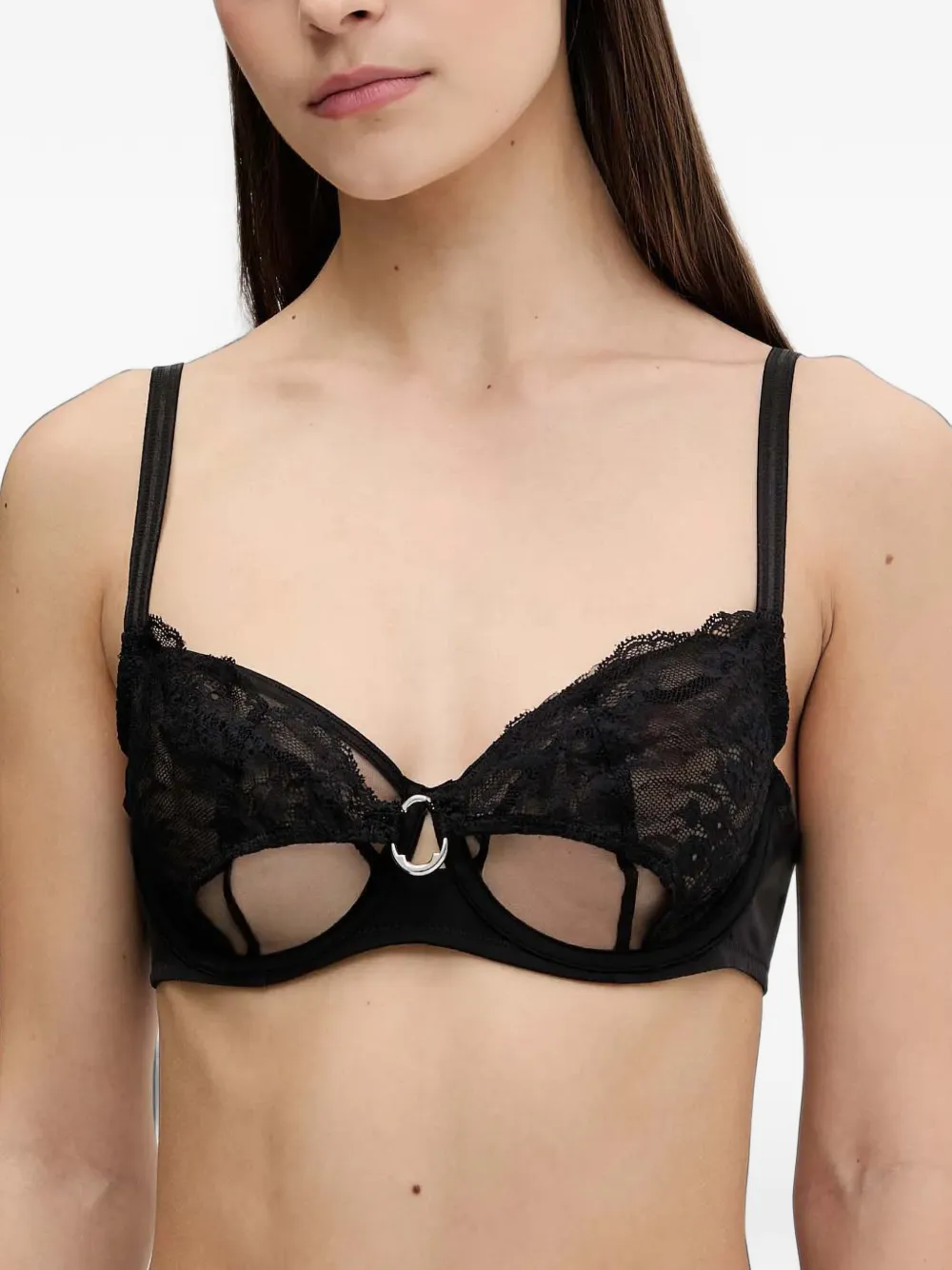 Chantelle Pulp Crush lace-panelled cut-out bra - Schwarz