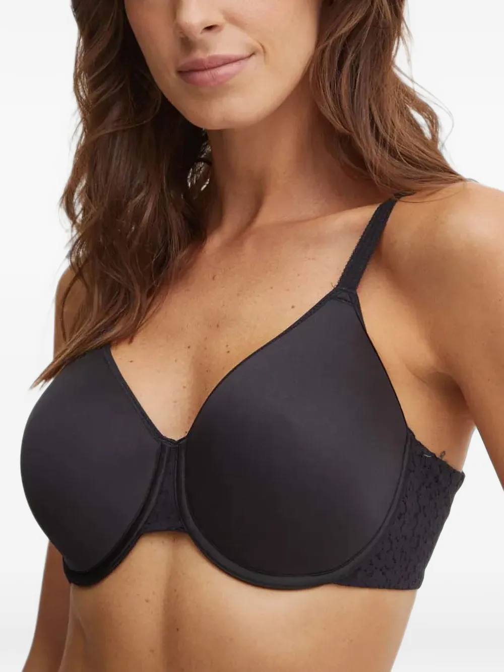 Chantelle lace-panel underwired bra - Schwarz