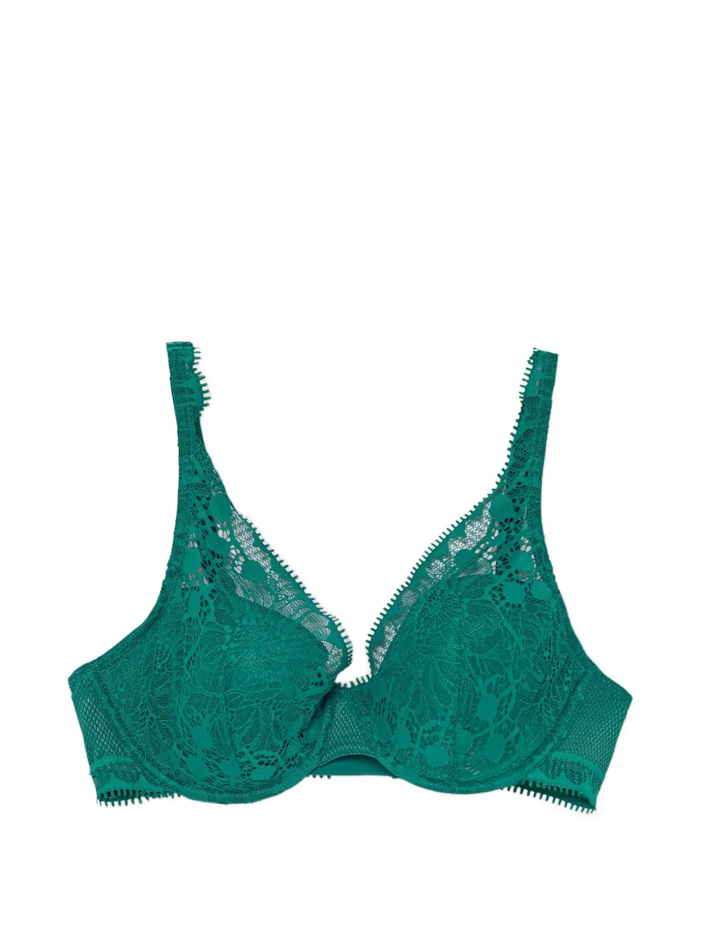 Chantelle lace-overlay underwired bra - Verde