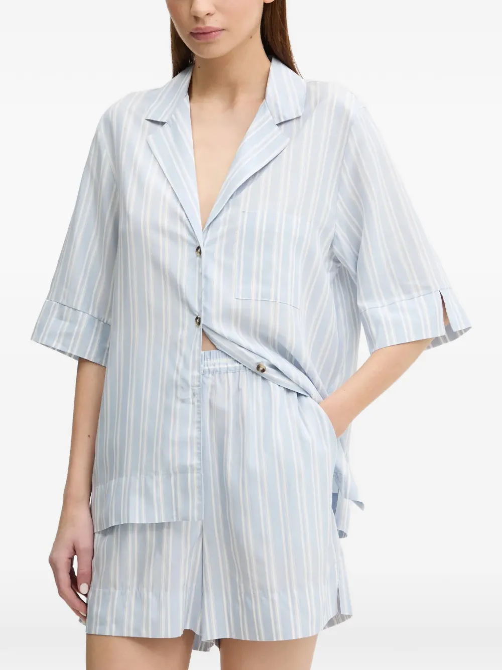 Chantelle striped pajama top Blauw