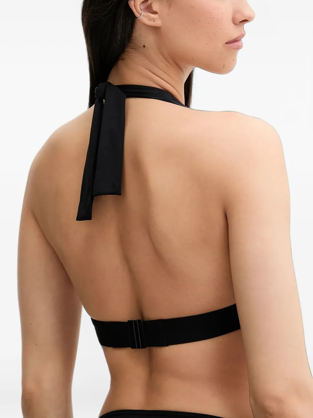 Chantelle Icon wireless halterneck bikini top Zwart