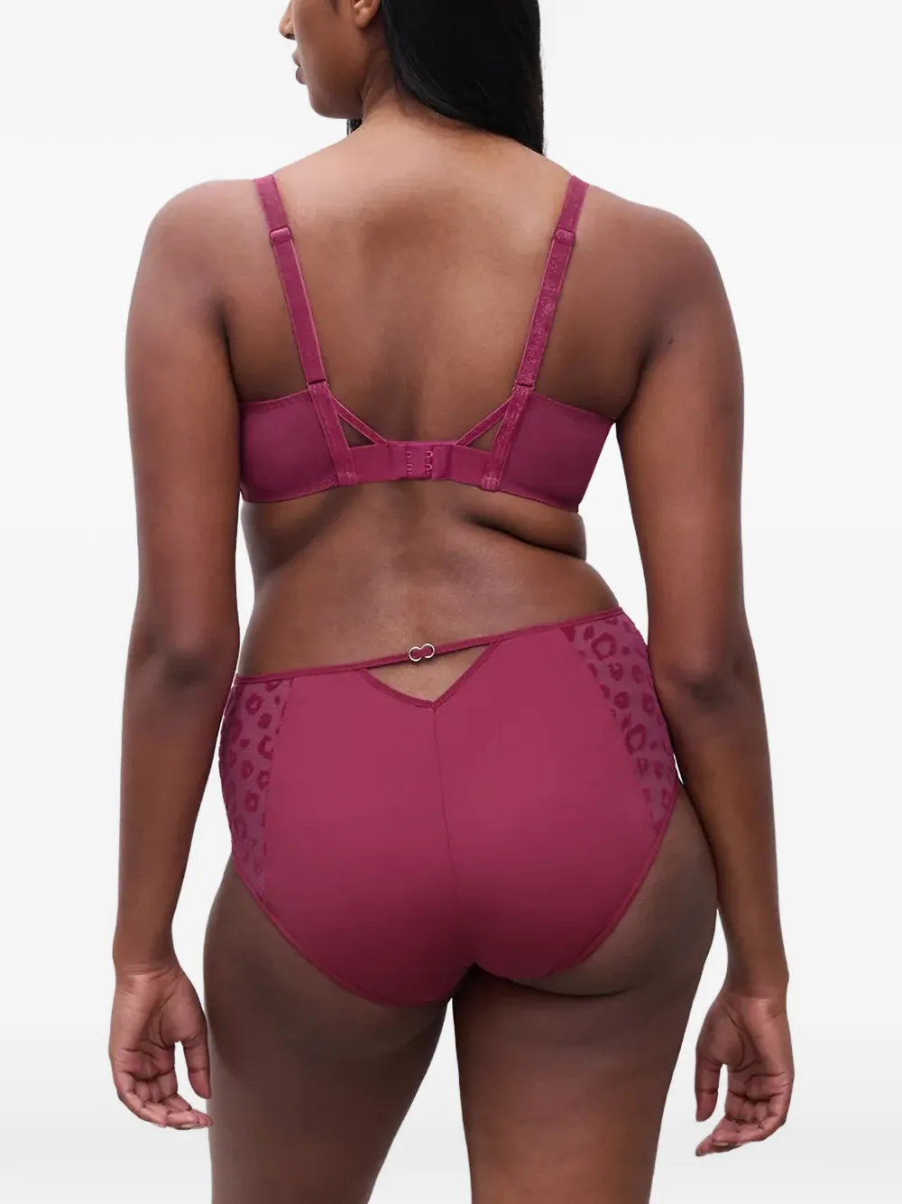 Chantelle Bh met mesh vlak en luipaard-print Roze