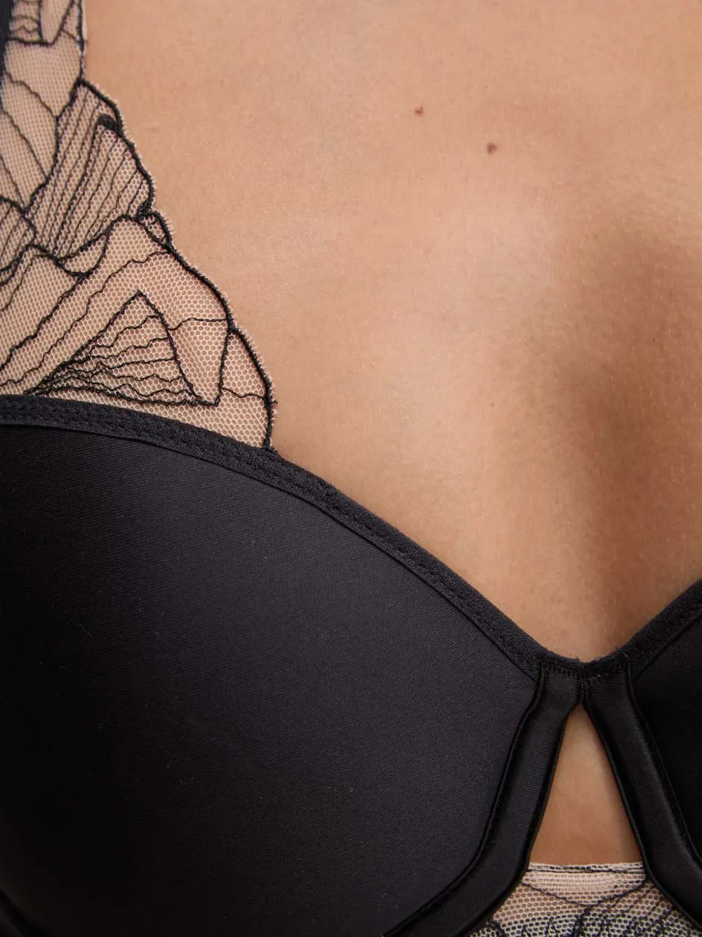 Chantelle lace-trim underwired bra Zwart