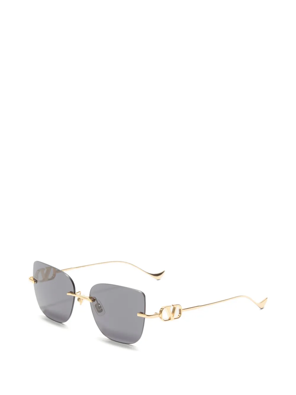 VALENTINO GARAVANI EYEWEAR Bril met metalen geometrisch montuur Grijs