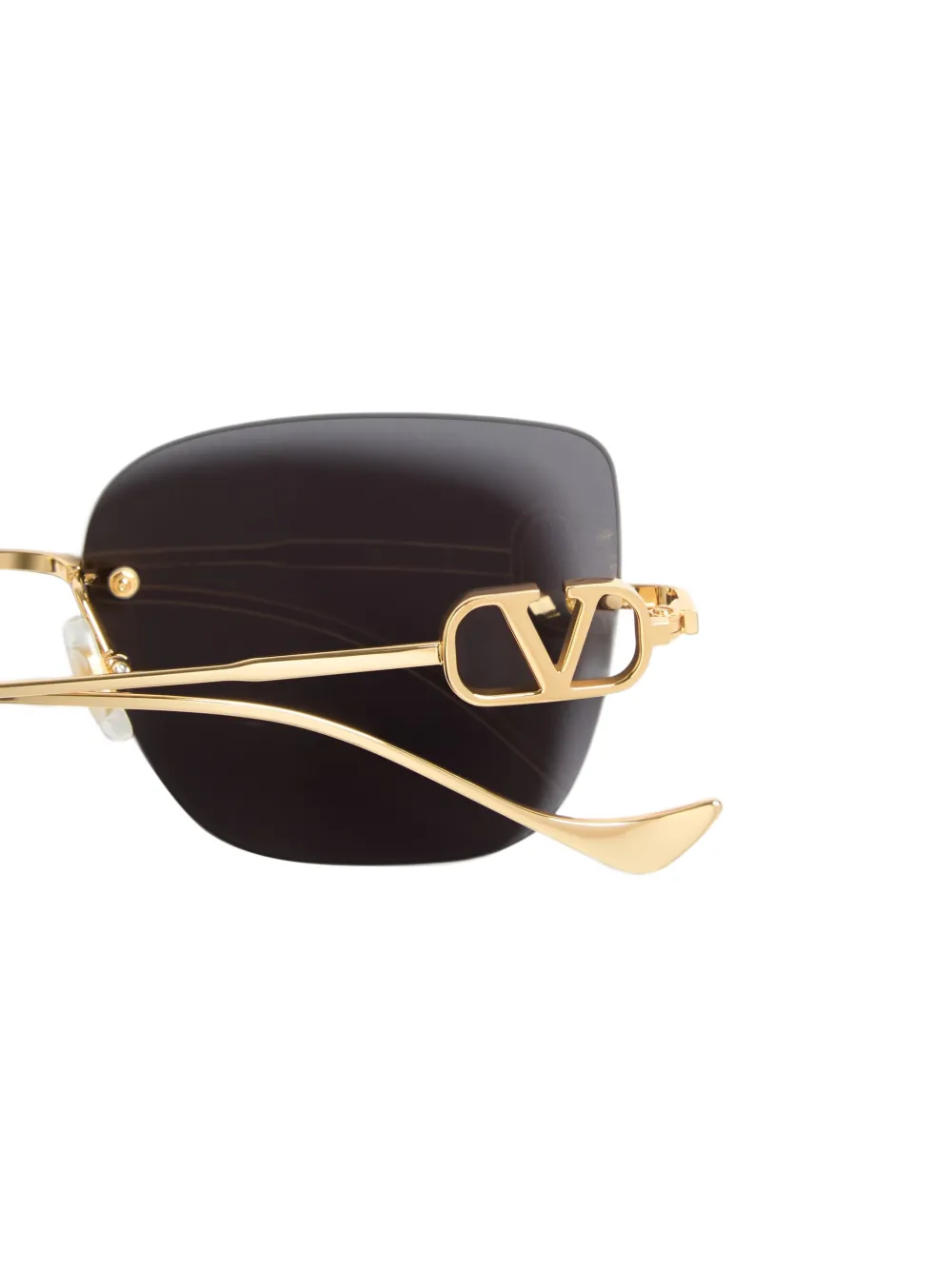 VALENTINO GARAVANI EYEWEAR Bril met metalen geometrisch montuur Grijs
