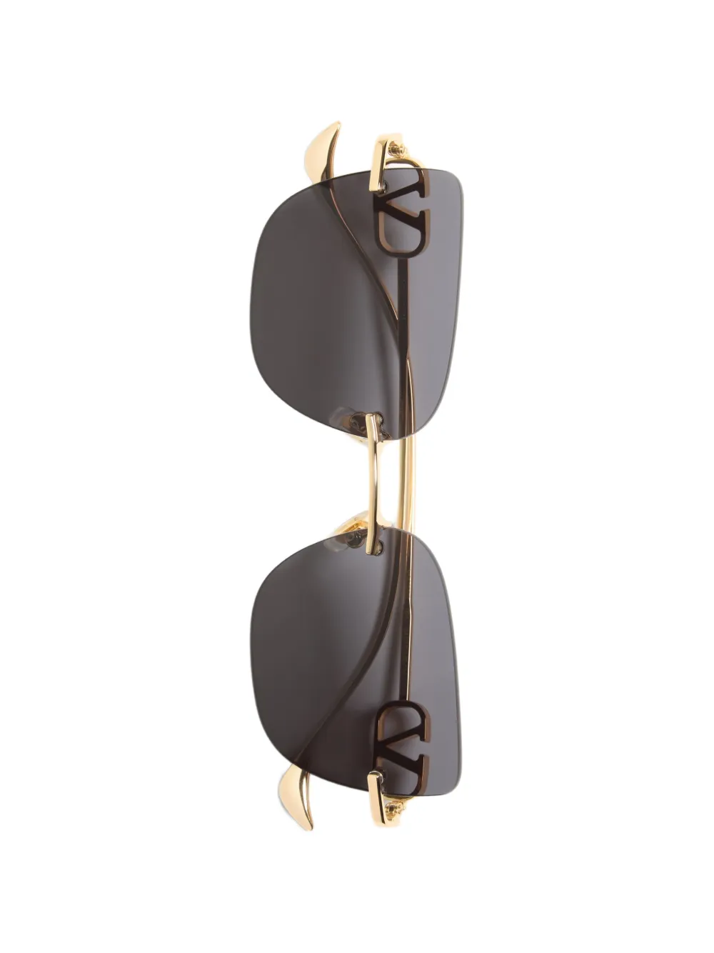 VALENTINO GARAVANI EYEWEAR Bril met metalen geometrisch montuur Grijs