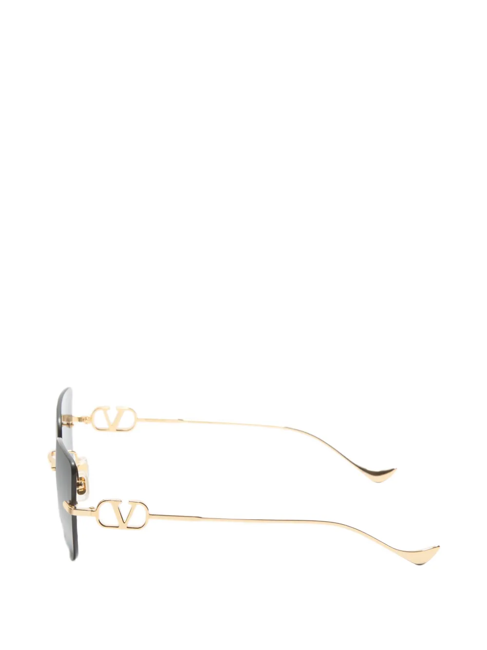 VALENTINO GARAVANI EYEWEAR Bril met metalen geometrisch montuur Grijs