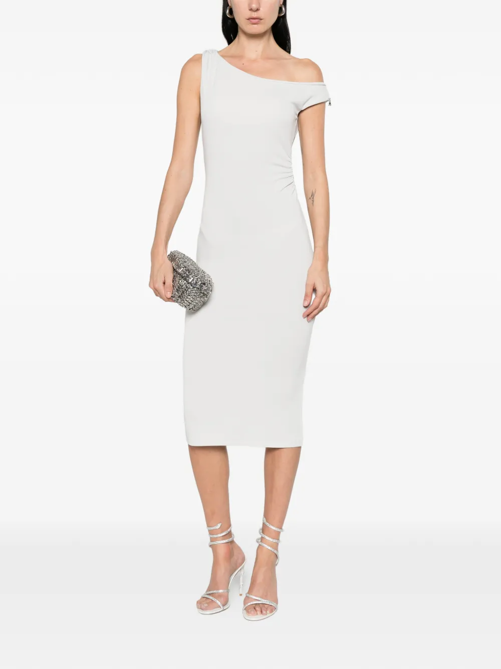 Patrizia Pepe Gedrapeerde midi-jurk - Grijs