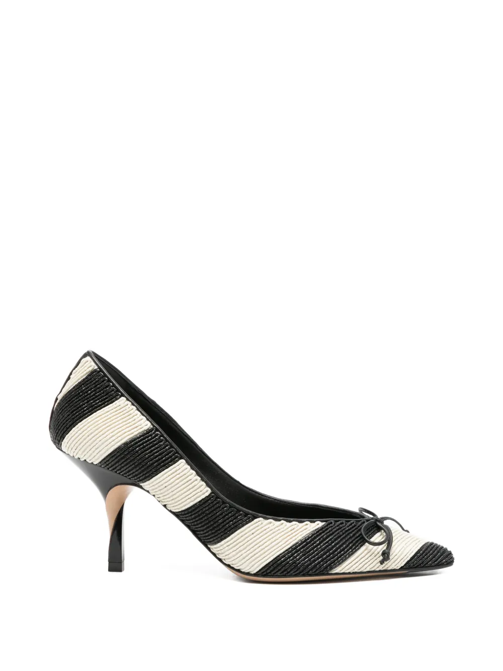 Jacquemus Pumps a righe Tourni - Nero