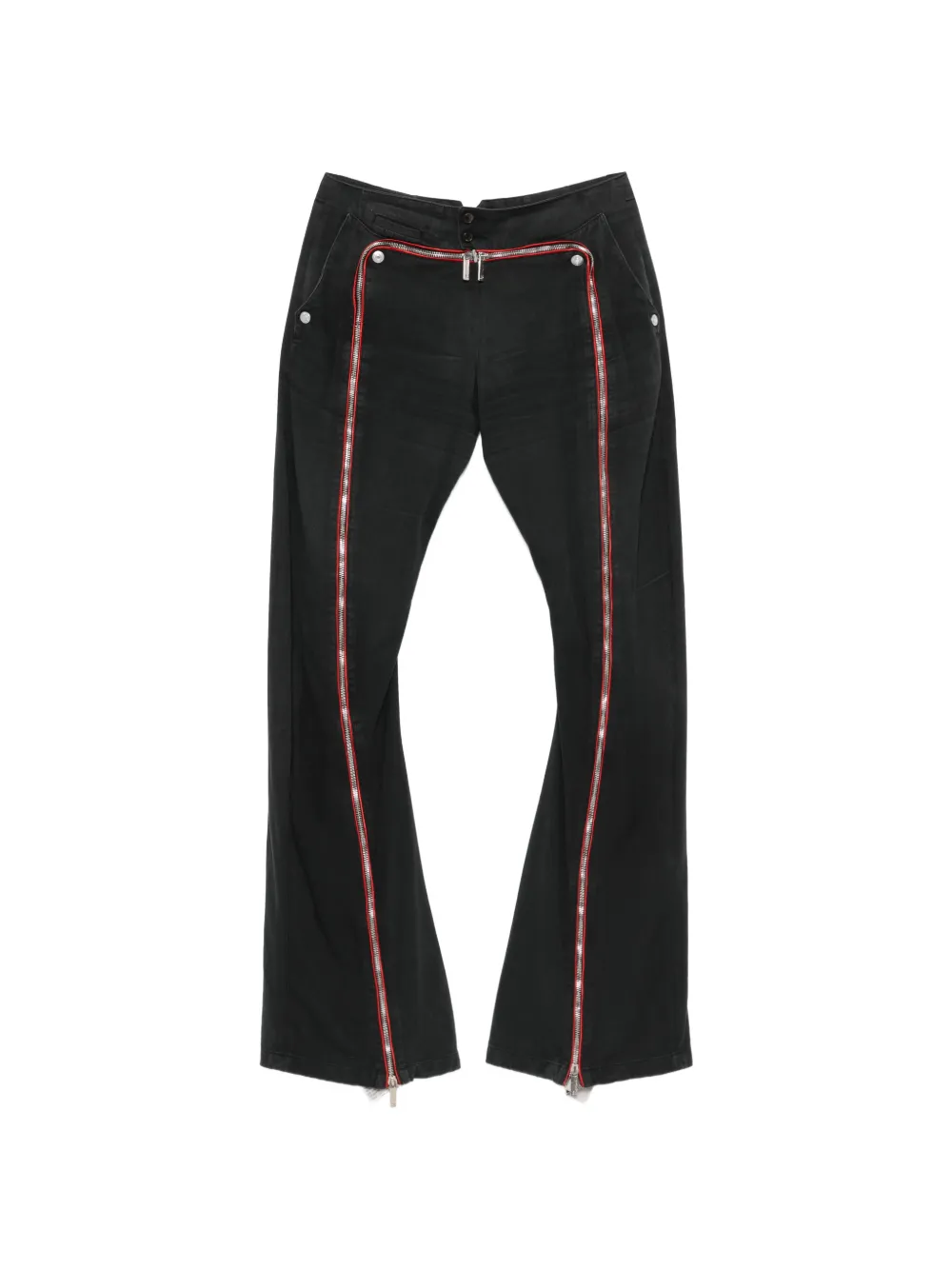 John Galliano Pre-Owned 2000s zip detail trousers - Nero