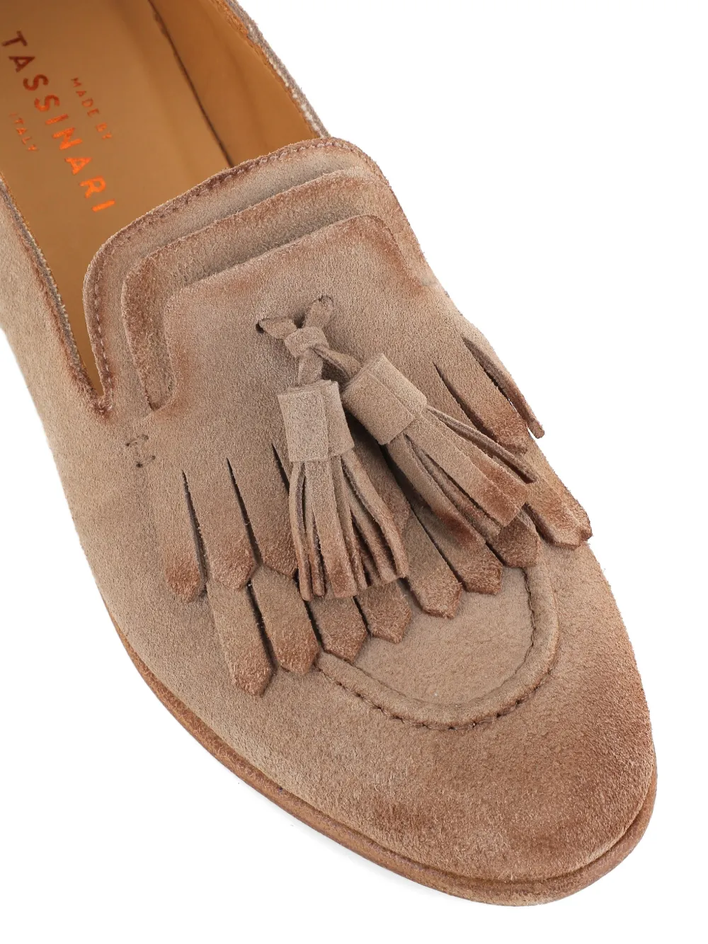 Tassinari Suède loafers met kwastjes Beige
