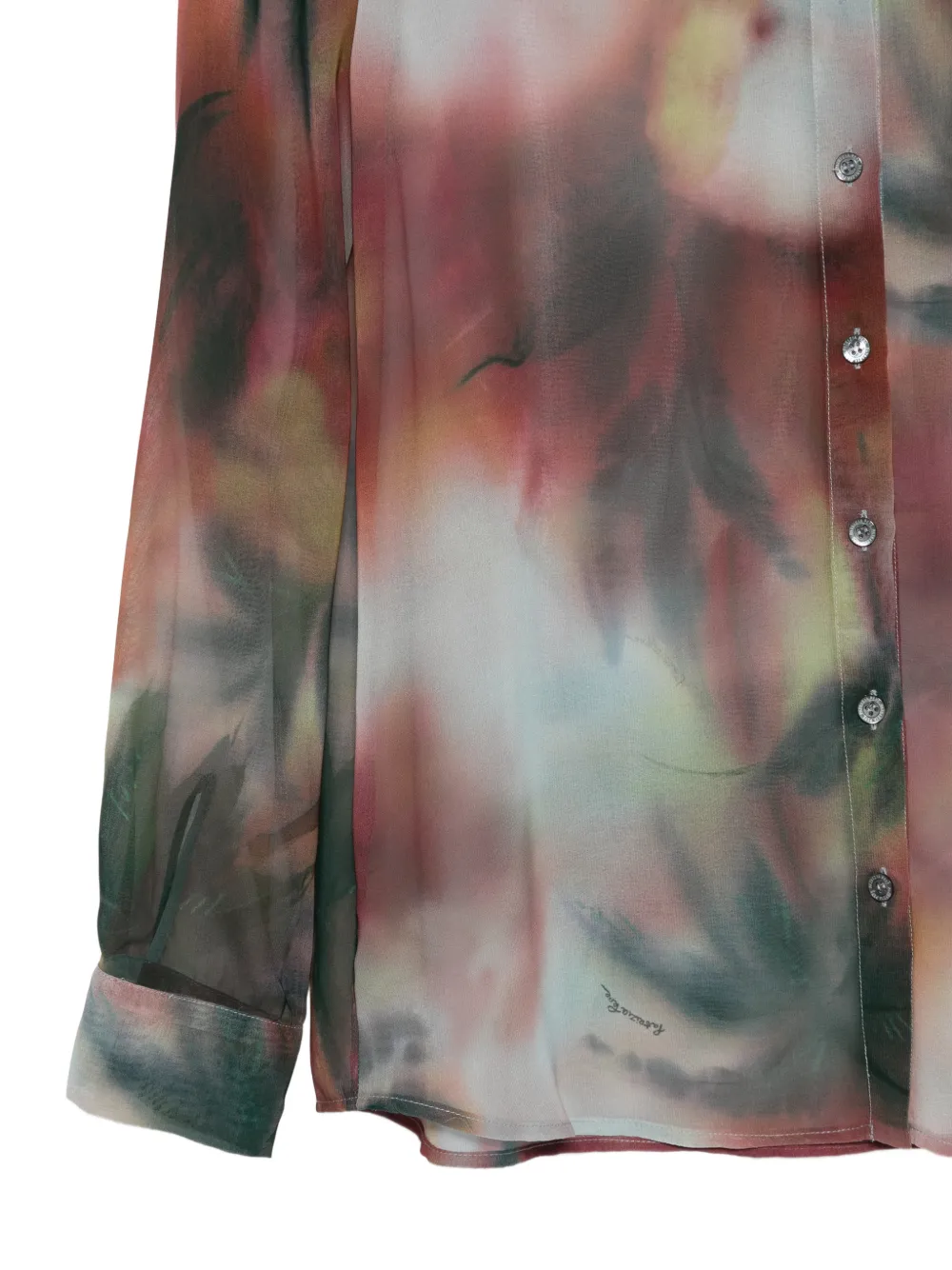 Patrizia Pepe Blouse met vervaagde print Rood