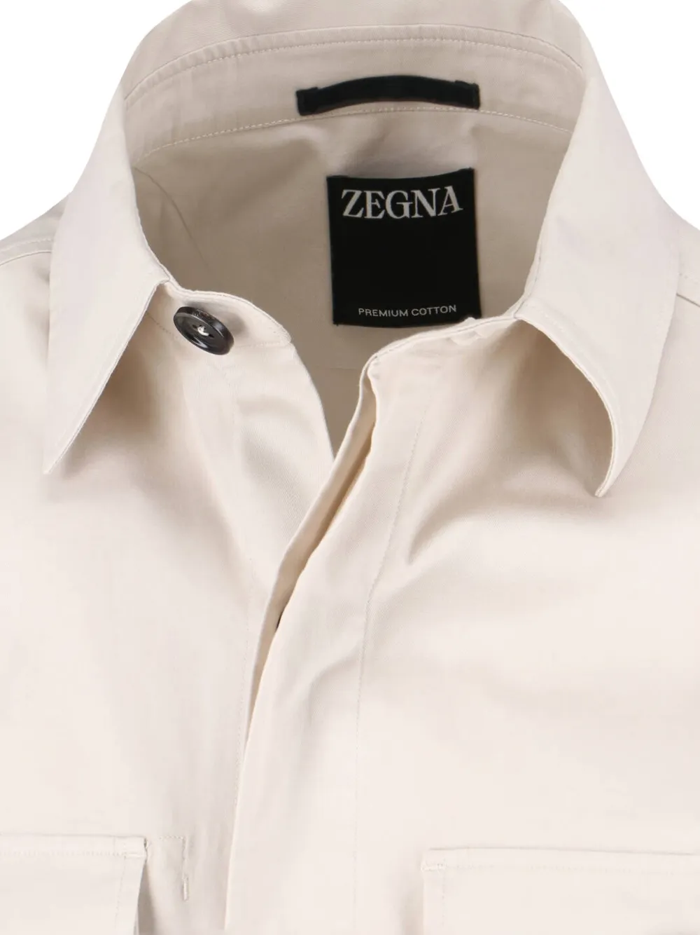 Zegna Overhemd met zak Beige