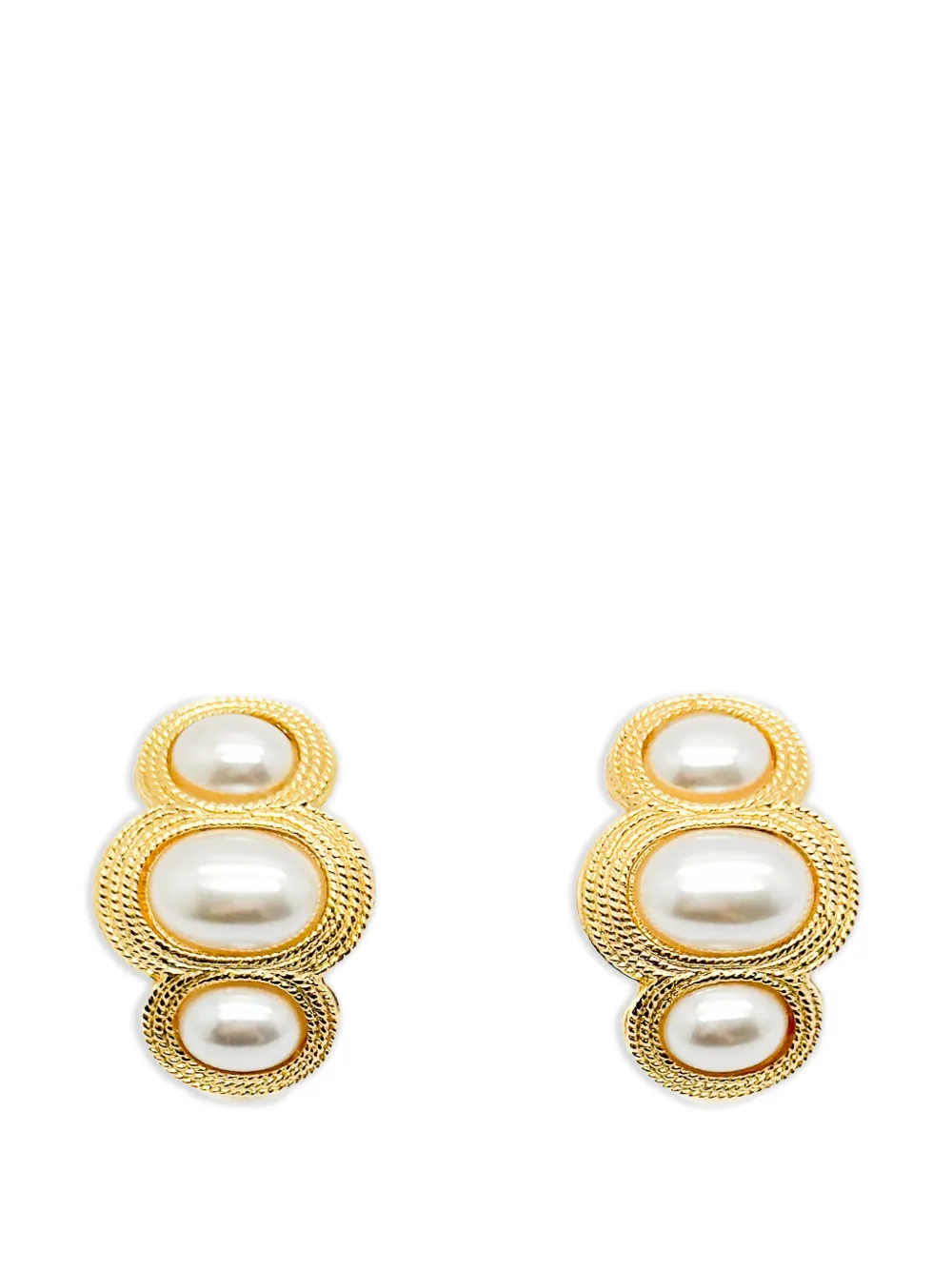 Jennifer Gibson Jewellery Orecchini a cerchio Napier anni '80 - Oro