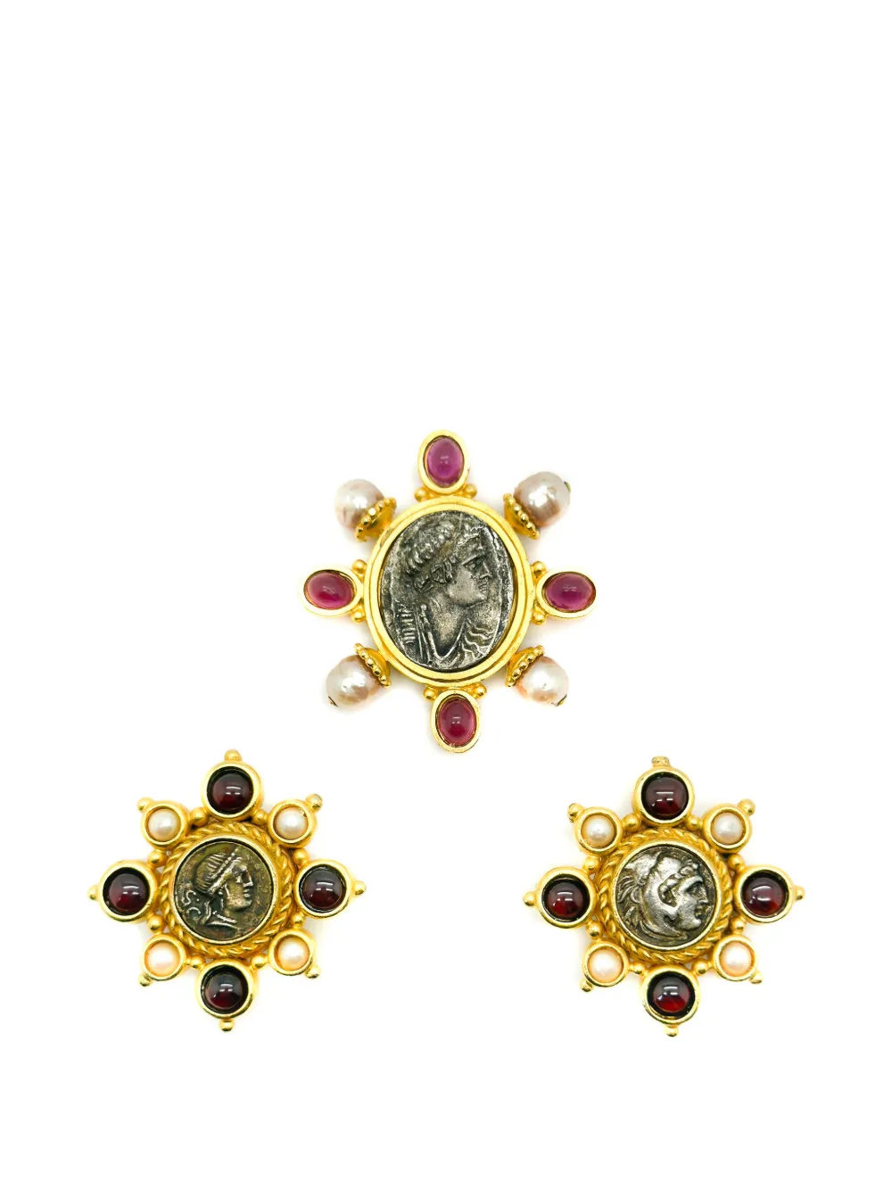 Jennifer Gibson Jewellery Set orecchini e spilla Linda Levinson - Oro