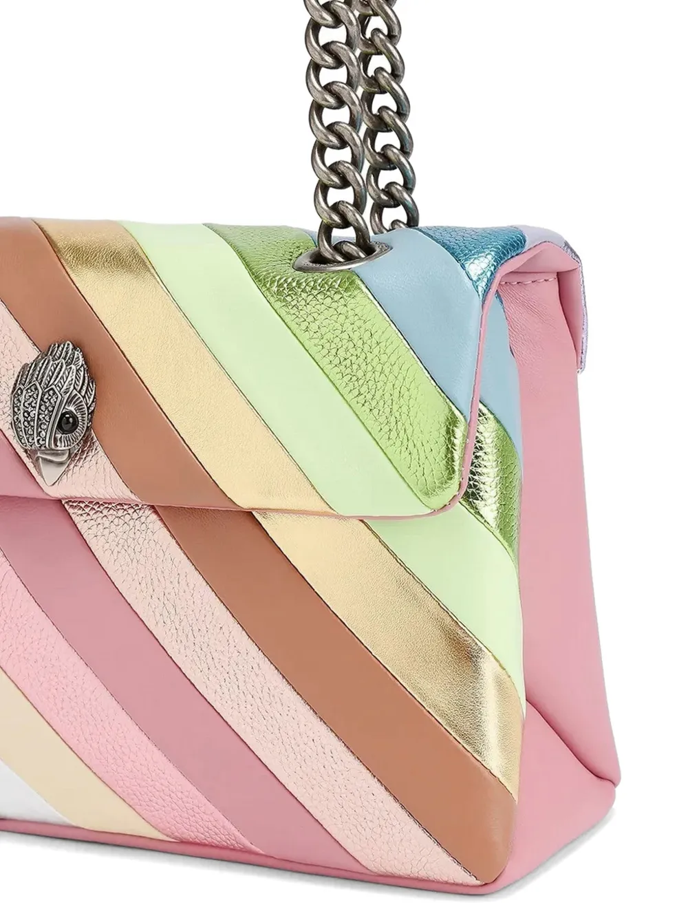 Striped Leather Kensington Cross Body Bag