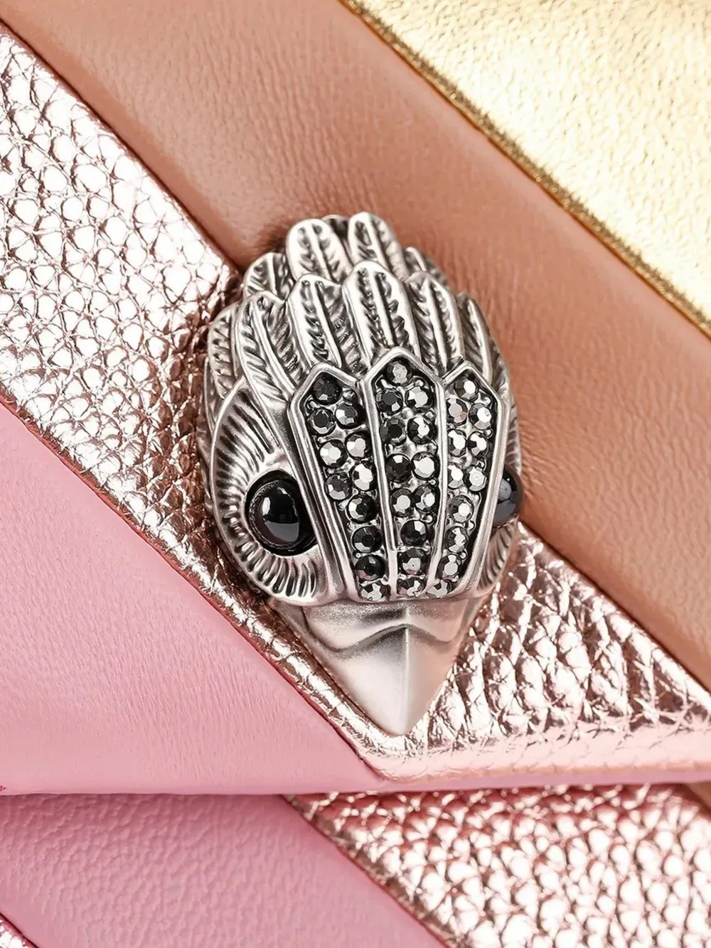 Striped Leather Kensington Cross Body Bag