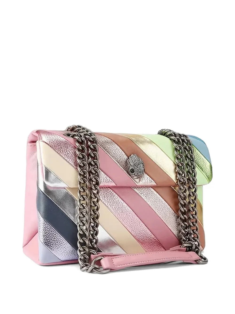 Striped Leather Kensington Cross Body Bag