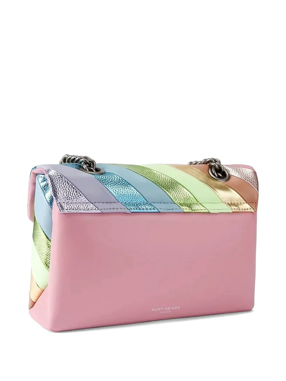 Striped Leather Kensington Cross Body Bag