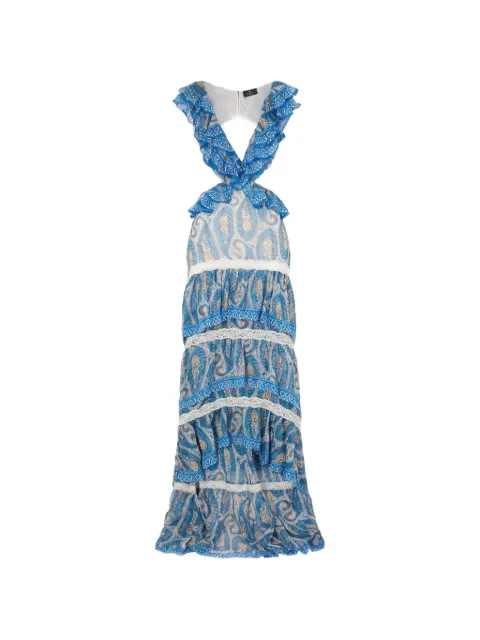 ETRO robe volantée à découpes
