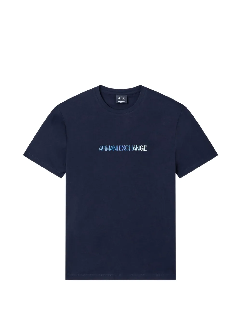 Armani Exchange logo T-shirt - Blau