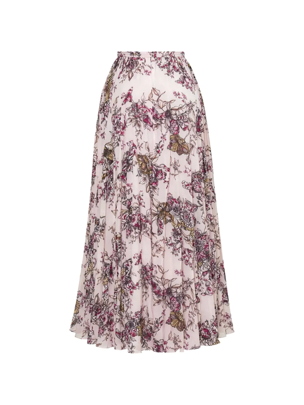 L'Agence Torin pleated floral maxi skirt - Rosa